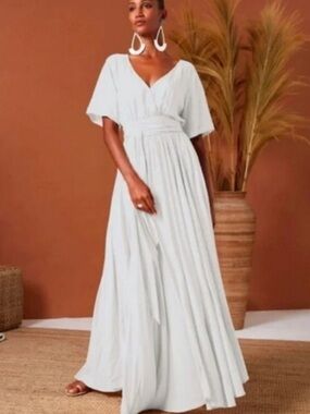 NWT Erika Pena White Maxi Dress S/M Farrah Dress
